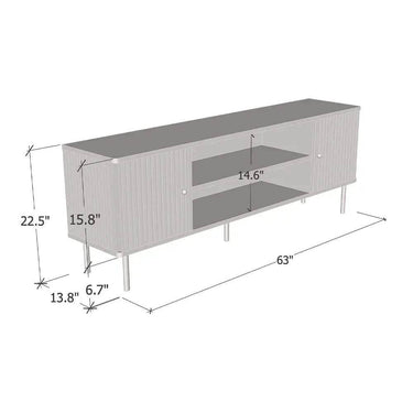 Maison Black and Gold TV Unit: Luxurious Modern Entertainment Console with Storage - UK Luxury Furniture